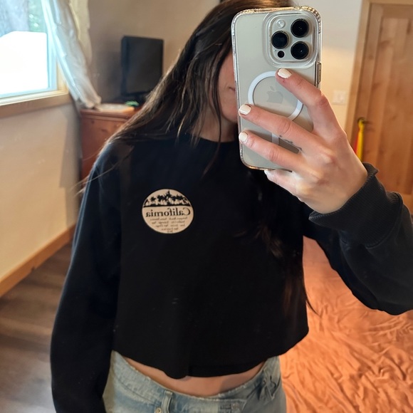 California Crop Crew Neck Sweatshirt - Picture 6 of 6